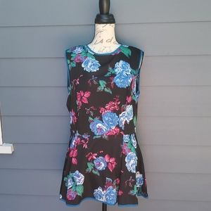 Mix Nouveau sleeveless top with peplum, XL